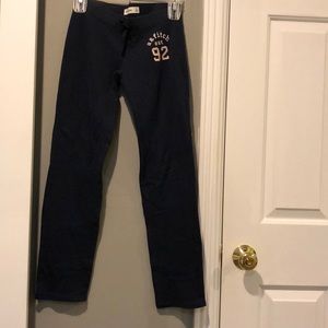 Abercrombie Kids navy sweatpants with pink accents